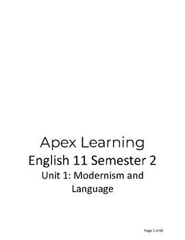 apex english 11 semester 2 answers PDF