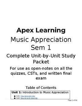 apex music appreciation answer Epub