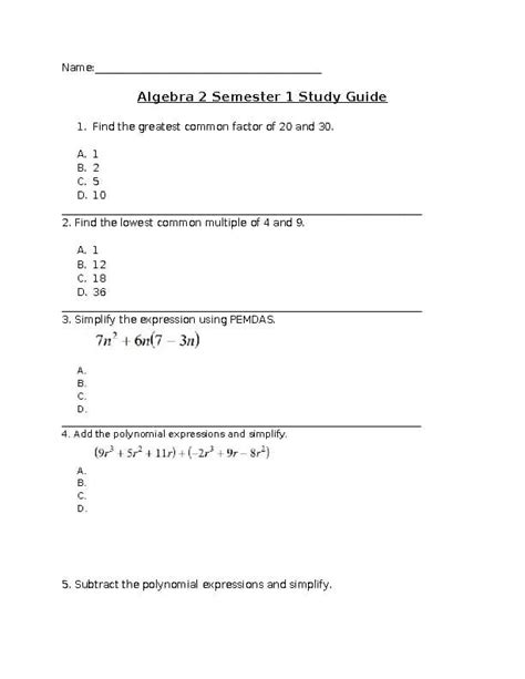 apexvs algebra 2 semester 1 Kindle Editon