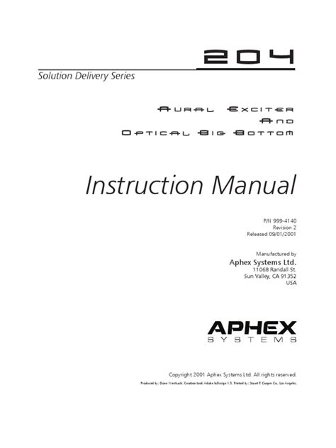 aphex 105 manual pdf PDF