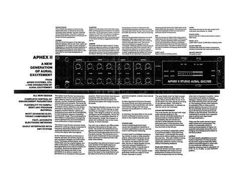 aphex 106 service manual pdf Kindle Editon