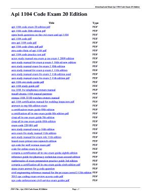 api 1104 code exam 20 edition pdf Kindle Editon