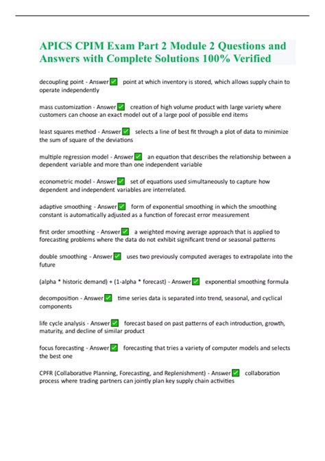 apics cpim module 2 practice exam Reader