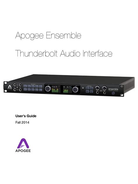 apogee ensemble user manual Doc