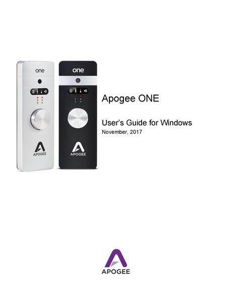 apogee system manual pdf PDF