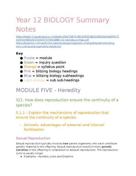 apologia biology module 12 summary answers PDF