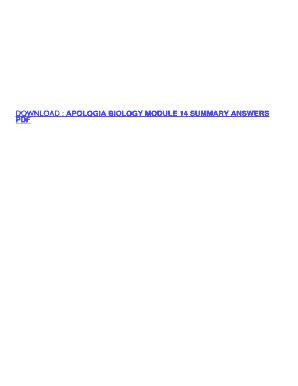 apologia biology module 14 summary answers Epub