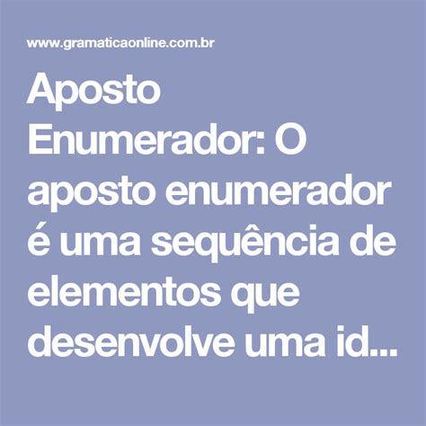 aposto enumerador