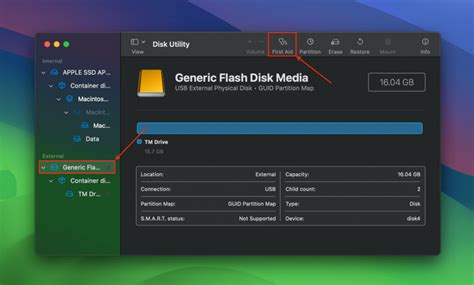 Apple First Aid Time Machine Drive Catalogue File