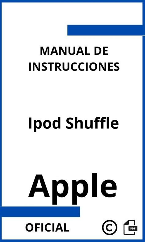 apple ipod shuffle instructions manual Reader