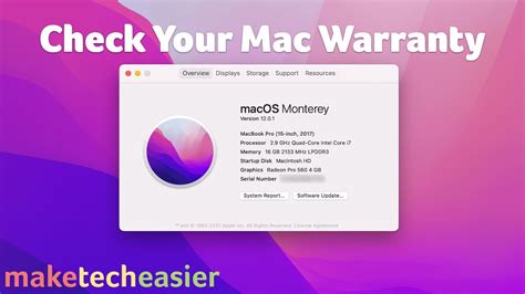 apple macbook pro warranty check Kindle Editon