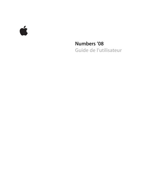 apple numbers users guide PDF