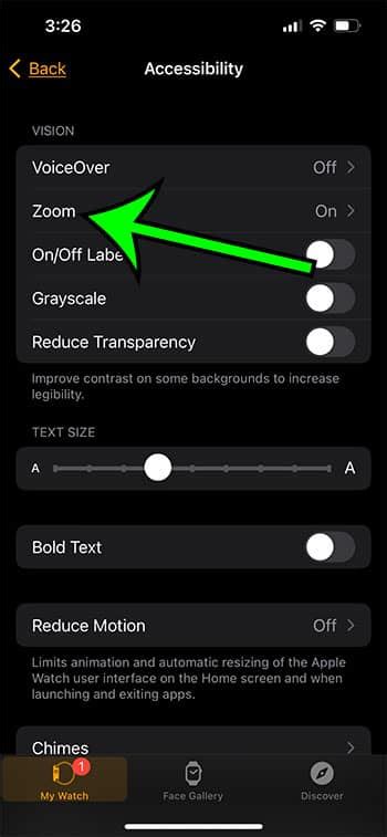 apple watch zoom off Reader