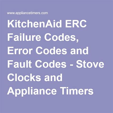 appliance fault codes erc collections pdf PDF