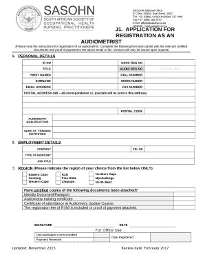 application for registration as an audiometrist a pdf Epub