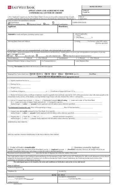 application_and_agreement_for_commercial_letter_of_credit Ebook Epub