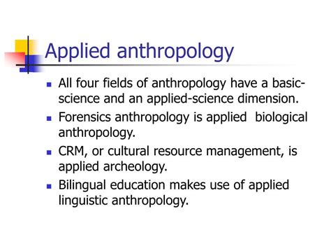 applied anthropology applied anthropology Doc