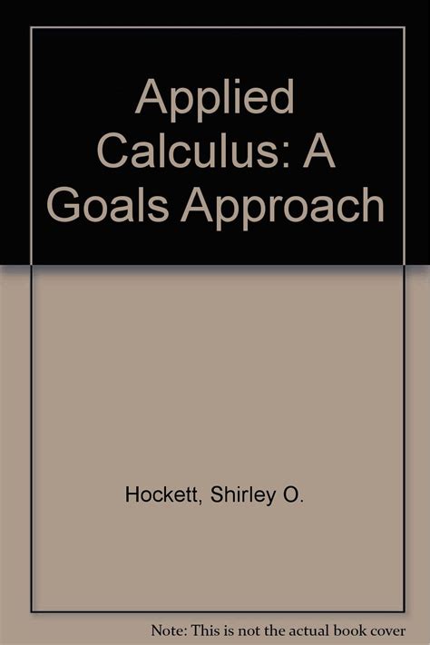 applied calculus a goals approach Epub