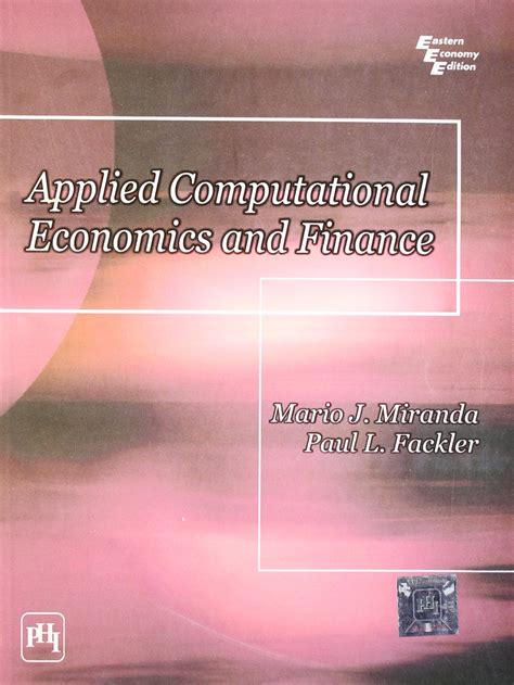 applied computational economics and finance solutions manual Ebook Doc