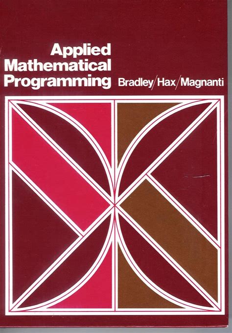 applied mathematical programming bradley solution manual Reader