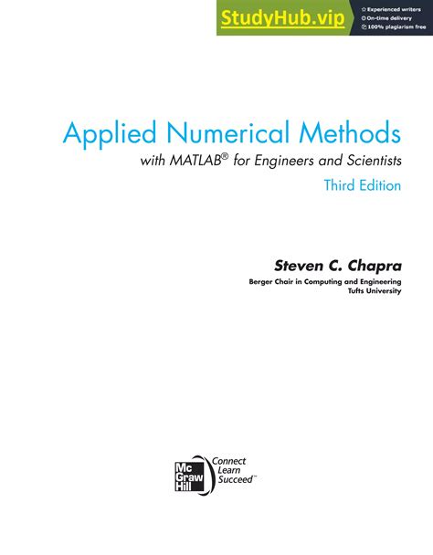 applied numerical methods with matlab solutions 3rd edition PDF