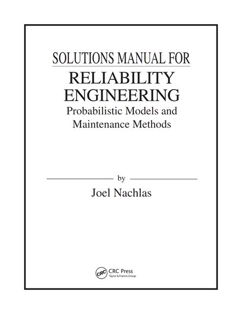 applied reliability engineering solutions manual pdf Doc