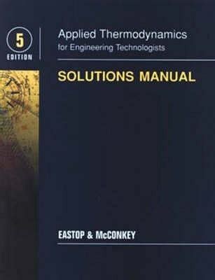 applied thermodynamics eastop mcconkey solution manual PDF