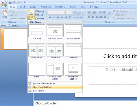 apply template to existing powerpoint 2007 PDF