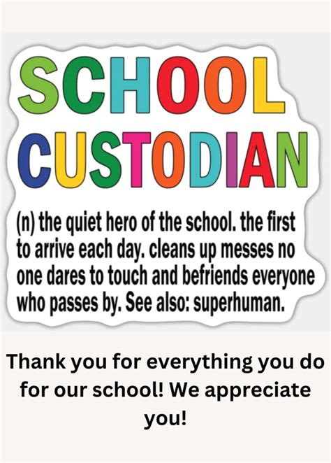 appreciation for school custodians Epub