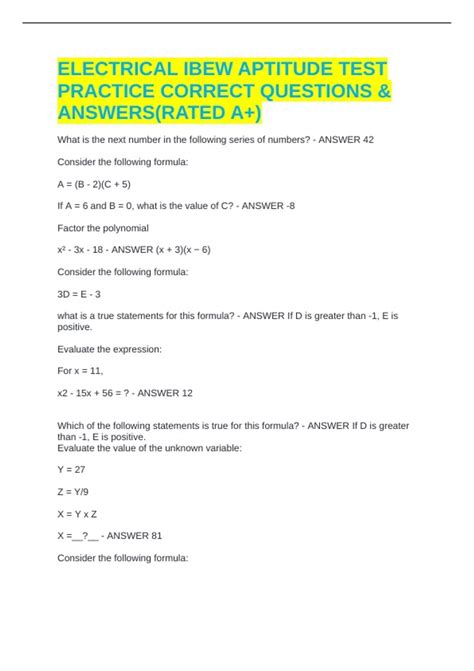 aptitude test practice for electricians Kindle Editon