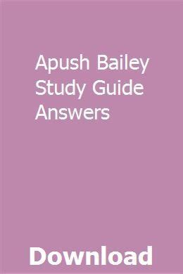 apush bailey study guide 38 answers Kindle Editon