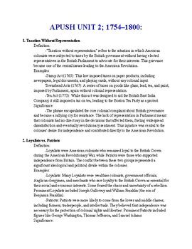 apush unit 2 study guide answers PDF