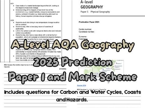 aqa a geography 2013 mark scheme PDF