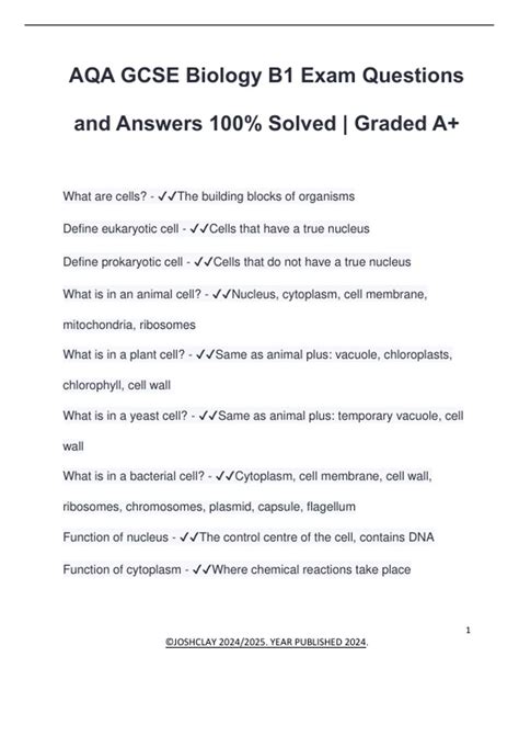 aqa b1 exam style questions answers Doc