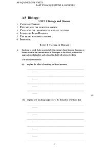 aqa biology examination style questions answers unit 1 Reader