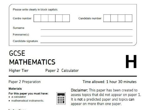 aqa gcse maths unit 2 past papers Doc