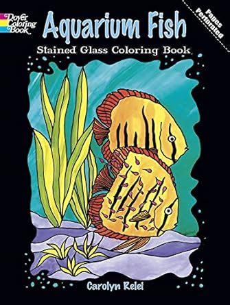 aquarium fish stained glass coloring book Reader