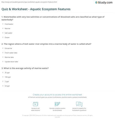 aquatic ecology test questions with answer key Epub