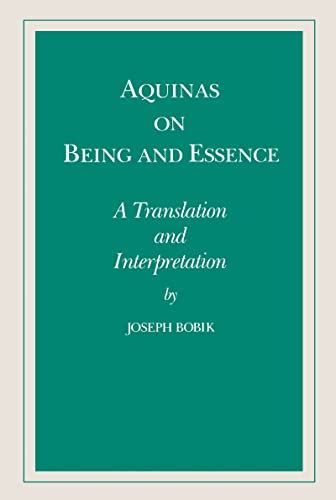 aquinas on being and essence a translation and interpretation PDF