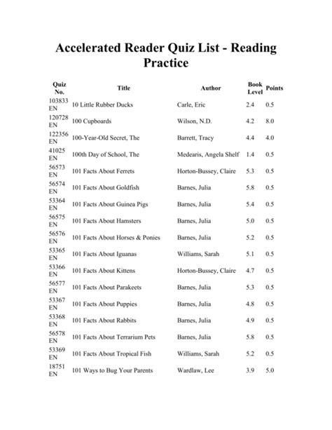 ar reading answers
