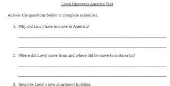 ar test questions for lowji discovers america Kindle Editon