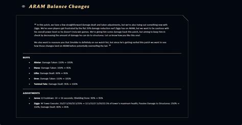 aram balance changes