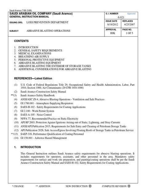 aramco general instruction 7028 pdf PDF