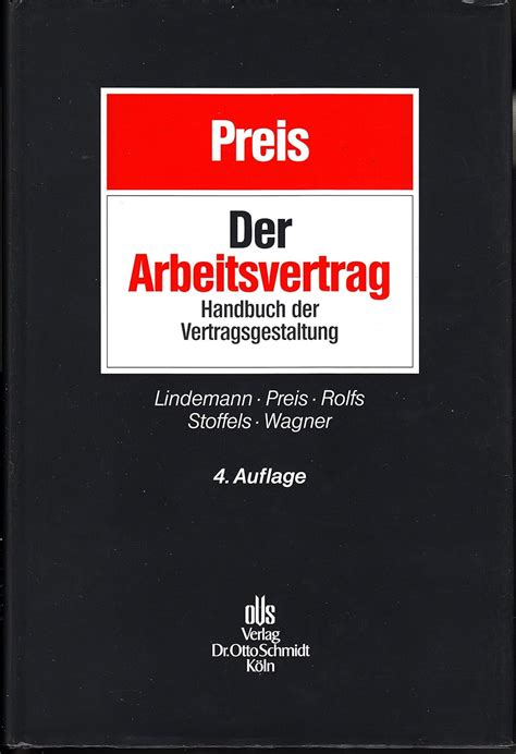 arbeitsvertrag handbuch vertragsgestaltung ulrich preis PDF