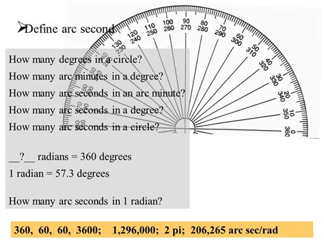 arc seconds to degrees