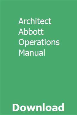 architect abbott operations manual pdf PDF