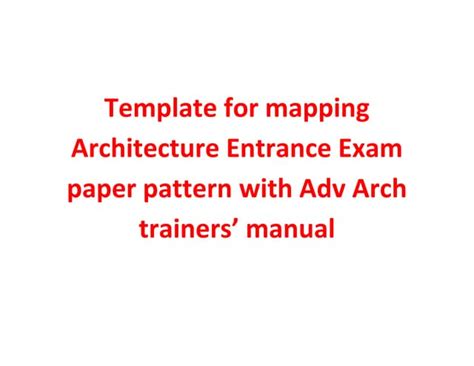 architecture entrance test pattern Epub