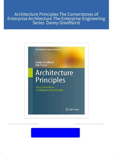 architecture principles cornerstones enterprise engineering PDF