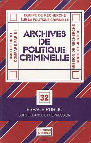 archives politique criminelle droits d fense PDF