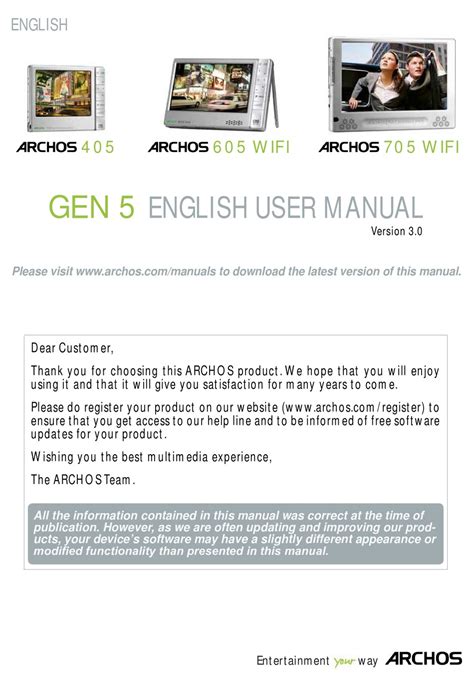 archos 705 user manual Doc